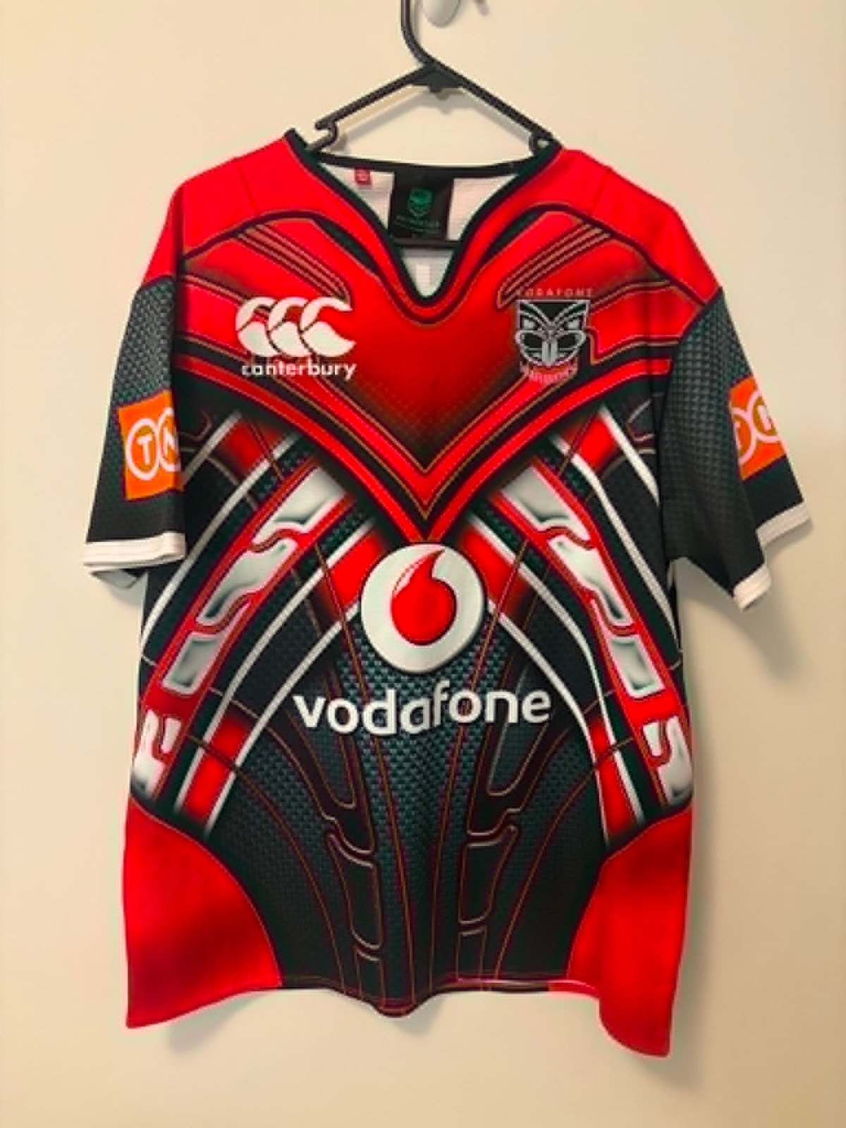 2016 New Zealand Warriors U20 Training Jersey — full view