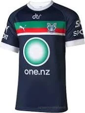 2023 New Zealand Warriors Training Navy Jersey — full view
